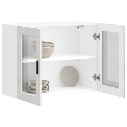 Kitchen Wall Cabinet with Glass Door "Porto" Concrete Grey