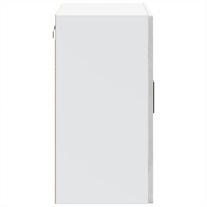 Kitchen Wall Cabinet with Glass Door "Porto" Concrete Grey