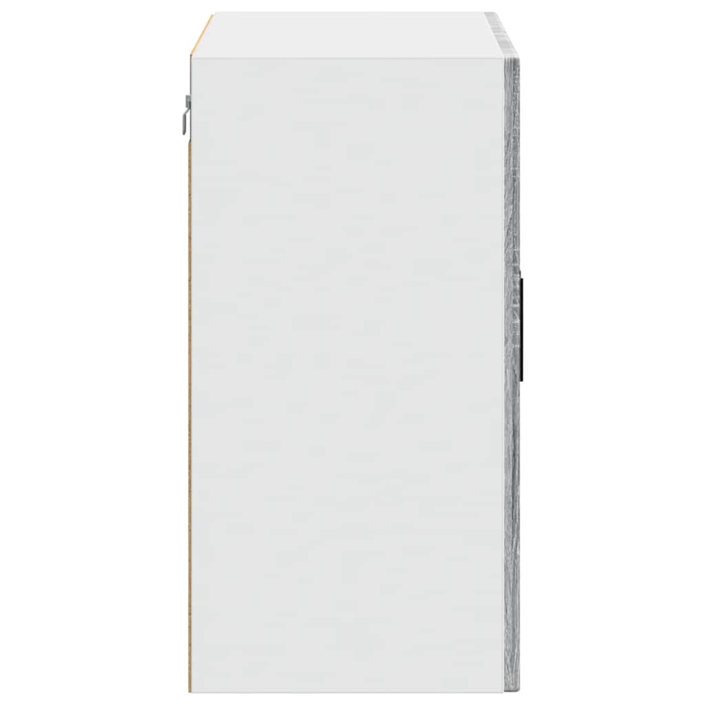 Kitchen Wall Cabinet with Glass Door Porto Grey Sonoma