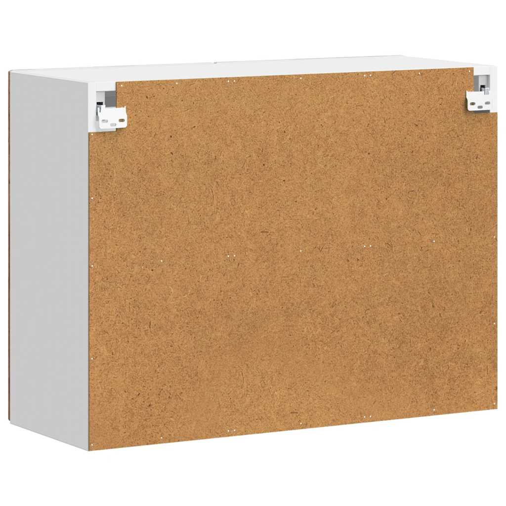 Kitchen Wall Cabinet with Glass Door Porto Old Wood