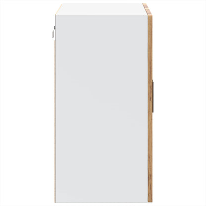 Kitchen Wall Cabinet with Glass Door "Porto" Old Wood