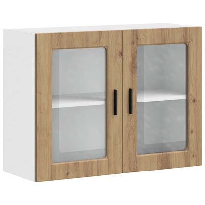 Kitchen Wall Cabinet with Glass Door "Porto" Artisan Oak