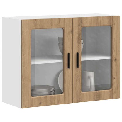 Kitchen Wall Cabinet with Glass Door "Porto" Artisan Oak