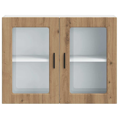 Kitchen Wall Cabinet with Glass Door "Porto" Artisan Oak