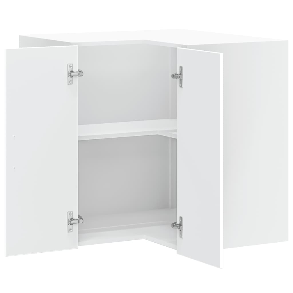Kitchen Wall Corner Cabinet "Porto" White Engineered Wood
