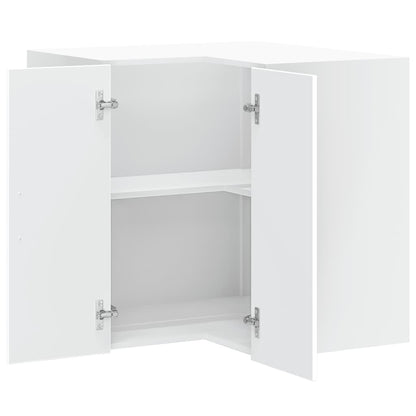 Kitchen Wall Corner Cabinet "Porto" White Engineered Wood