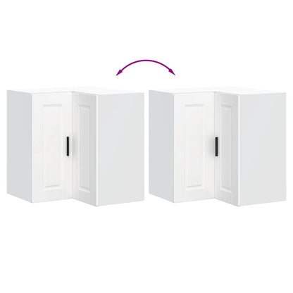 Kitchen Wall Corner Cabinet "Porto" White Engineered Wood