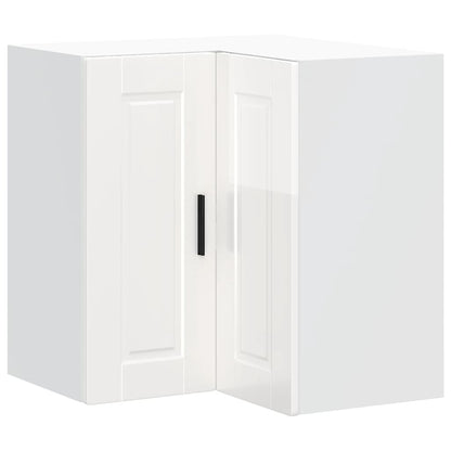 Kitchen Wall Corner Cabinet "Porto" High Gloss White