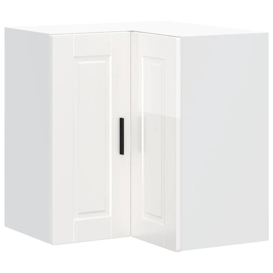 Kitchen Wall Corner Cabinet "Porto" High Gloss White