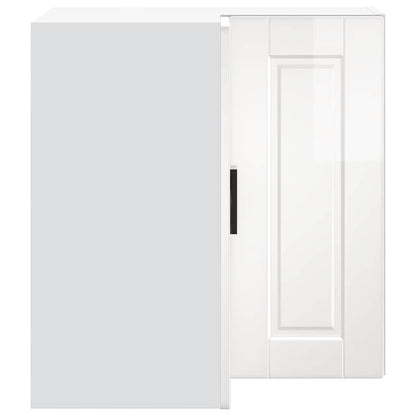 Kitchen Wall Corner Cabinet Porto High Gloss White Engineered Wood