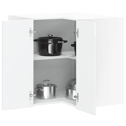 Kitchen Wall Corner Cabinet "Porto" High Gloss White