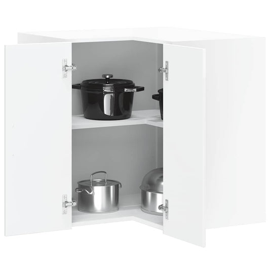 Kitchen Wall Corner Cabinet "Porto" High Gloss White