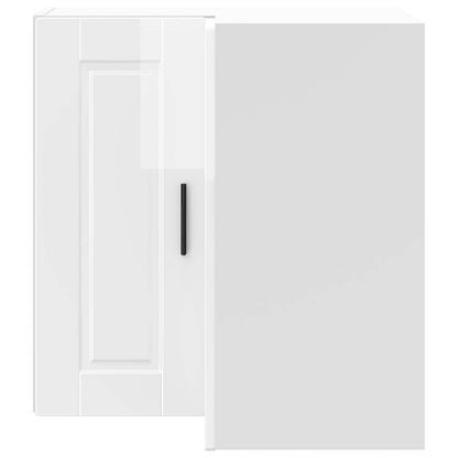 Kitchen Wall Corner Cabinet "Porto" High Gloss White