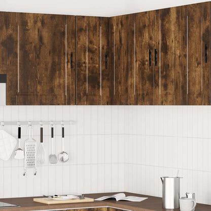 Kitchen Wall Corner Cabinet "Porto" Smoked Oak Engineered Wood