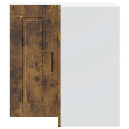 Kitchen Wall Corner Cabinet "Porto" Smoked Oak Engineered Wood