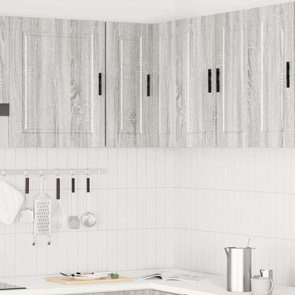 Kitchen Wall Corner Cabinet "Porto" Grey Sonoma Engineered Wood