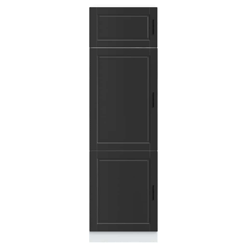 Kitchen Cupboard "Porto" Black Engineered Wood