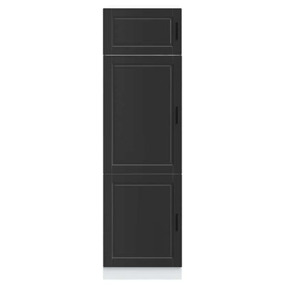 Kitchen Cupboard "Porto" Black Engineered Wood
