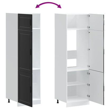 Kitchen Cupboard "Porto" Black Engineered Wood