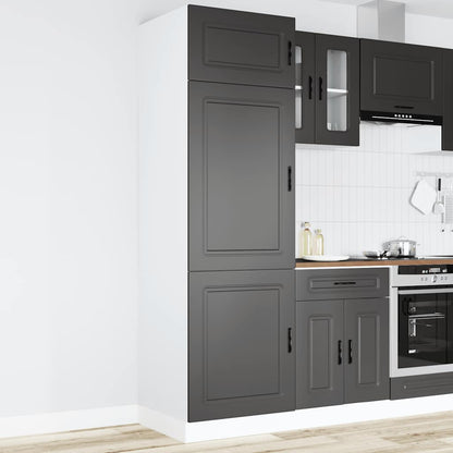 Kitchen Cupboard "Porto" Black Engineered Wood