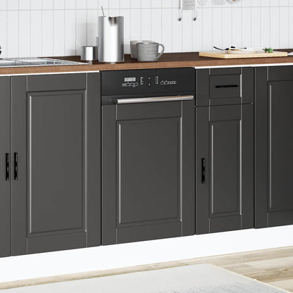 Dishwasher Panel Porto Black 45x1,5x57 cm Engineered Wood