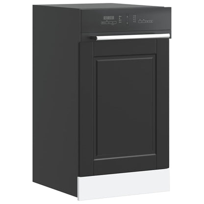 Dishwasher Panel Porto Black 45x1,5x57 cm Engineered Wood