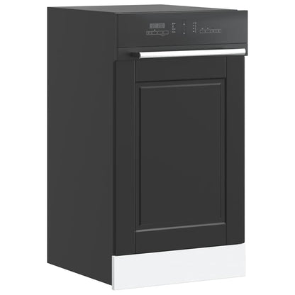 Dishwasher Panel Porto Black 45x1,5x57 cm Engineered Wood