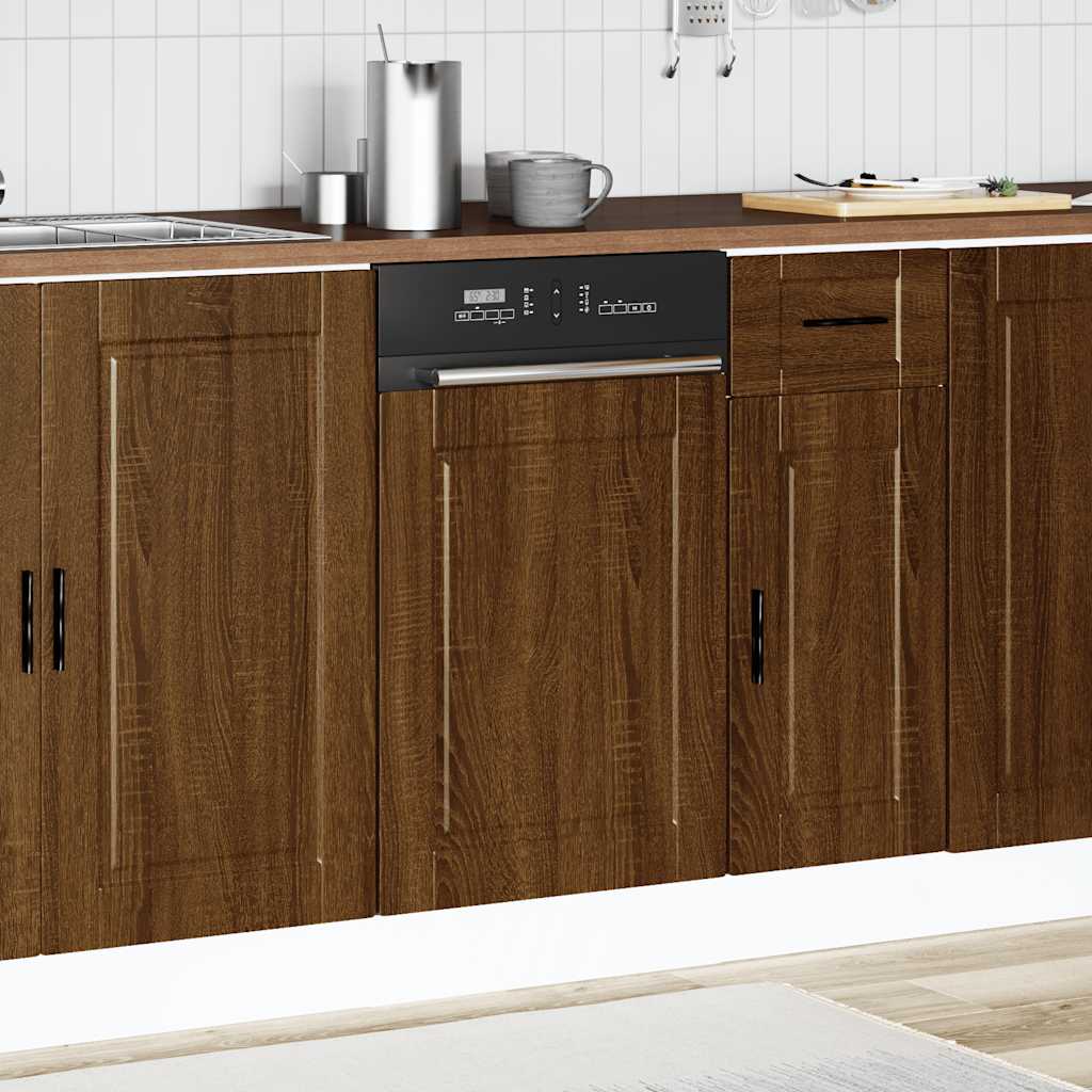 Dishwasher Panel Porto Brown Oak 45x1,5x57 cm Engineered Wood