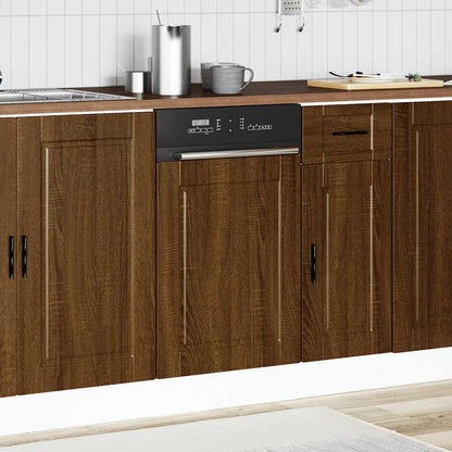 Dishwasher Panel Porto Brown Oak 45x1,5x57 cm Engineered Wood