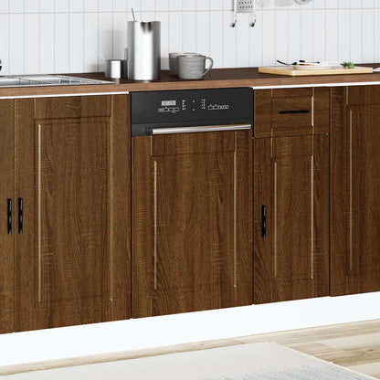 Dishwasher Panel Porto Brown Oak 45x1,5x57 cm Engineered Wood