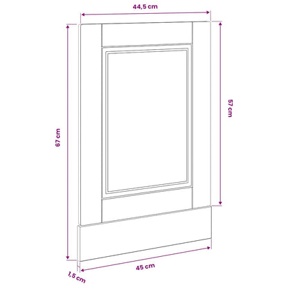 Dishwasher Panel Porto Artisan Oak 45x1,5x57 cm Engineered Wood