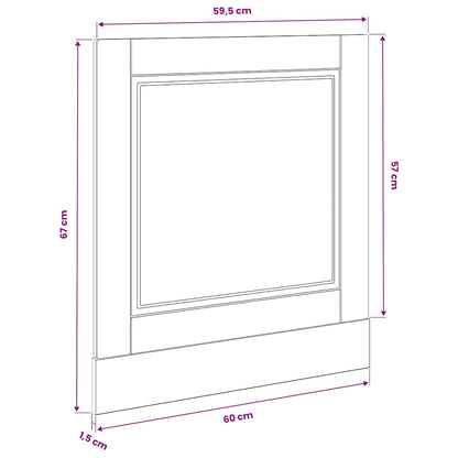 Dishwasher Panel Porto White 60x1.5x57 cm Engineered Wood