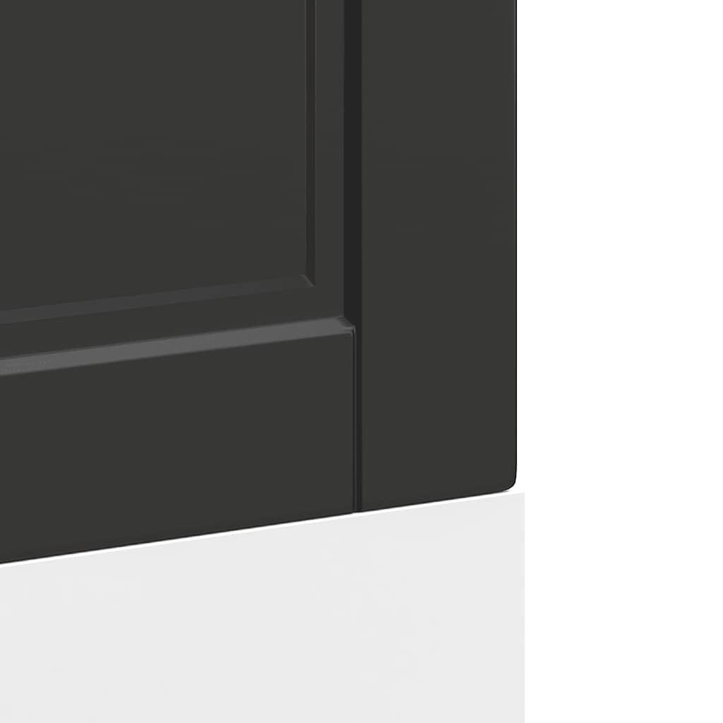 Dishwasher Panel Porto Black 60x1.5x57 cm Engineered Wood
