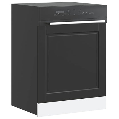 Dishwasher Panel Porto Black 60x1.5x57 cm Engineered Wood