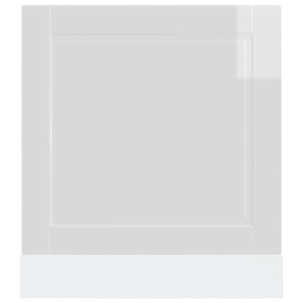 Dishwasher Panel Porto High Gloss White 60x1.5x57 cm Engineered Wood