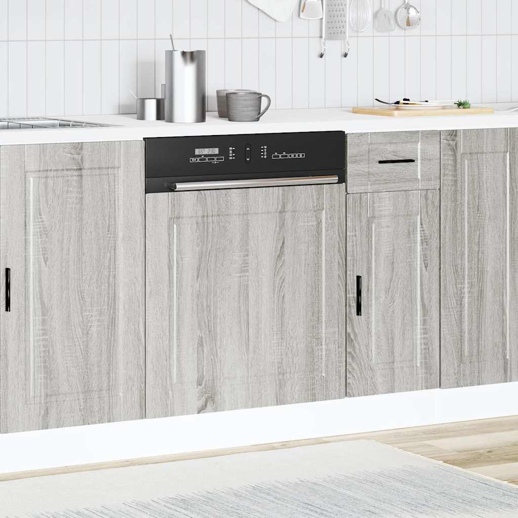 Dishwasher Panel Porto Grey Sonoma 60x1.5x57 cm Engineered Wood