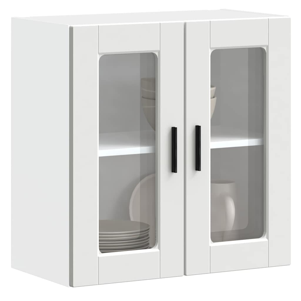 Kitchen Wall Cabinet with Glass Door Porto White