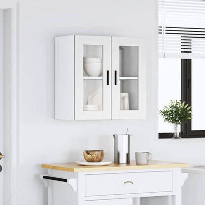 Kitchen Wall Cabinet with Glass Door Porto White