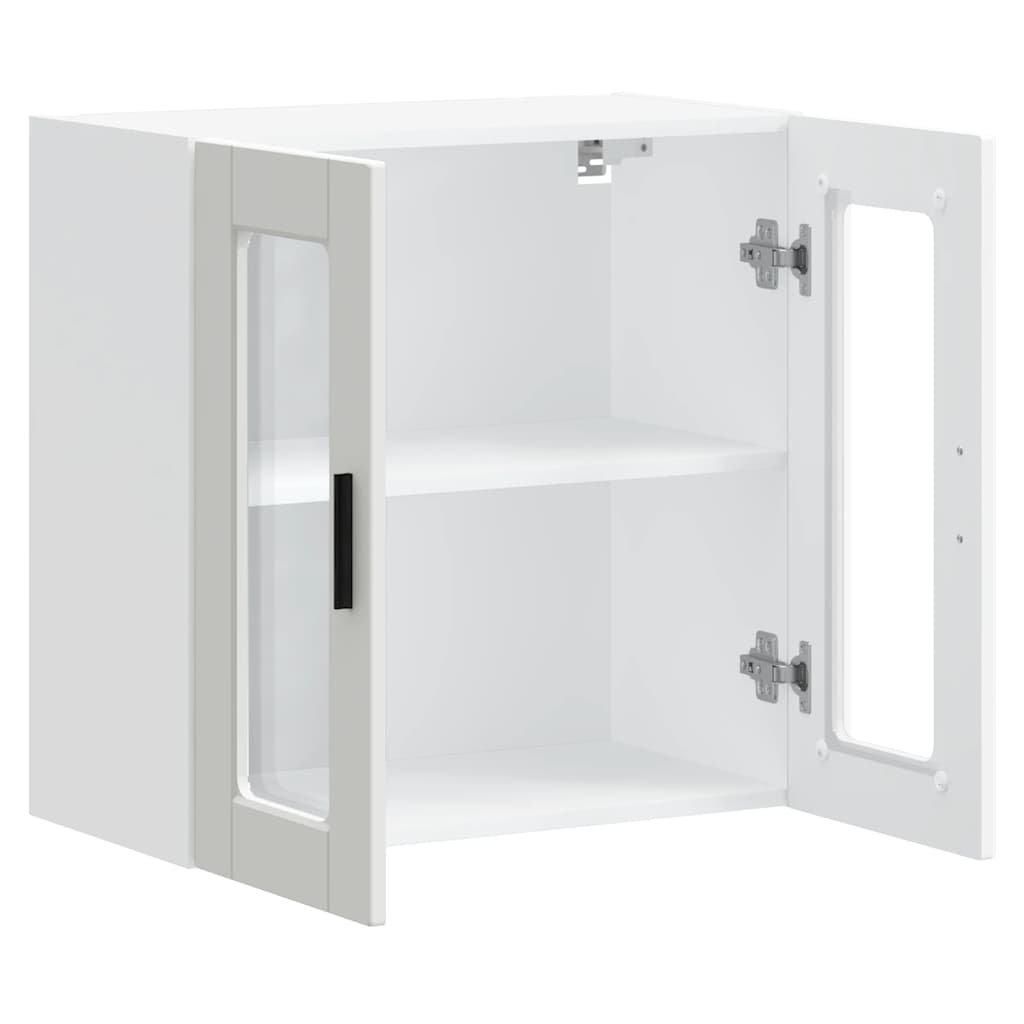 Kitchen Wall Cabinet with Glass Door Porto White