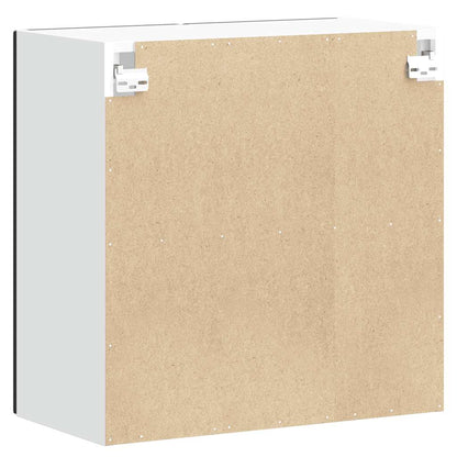 Kitchen Wall Cabinet with Glass Door Porto Black