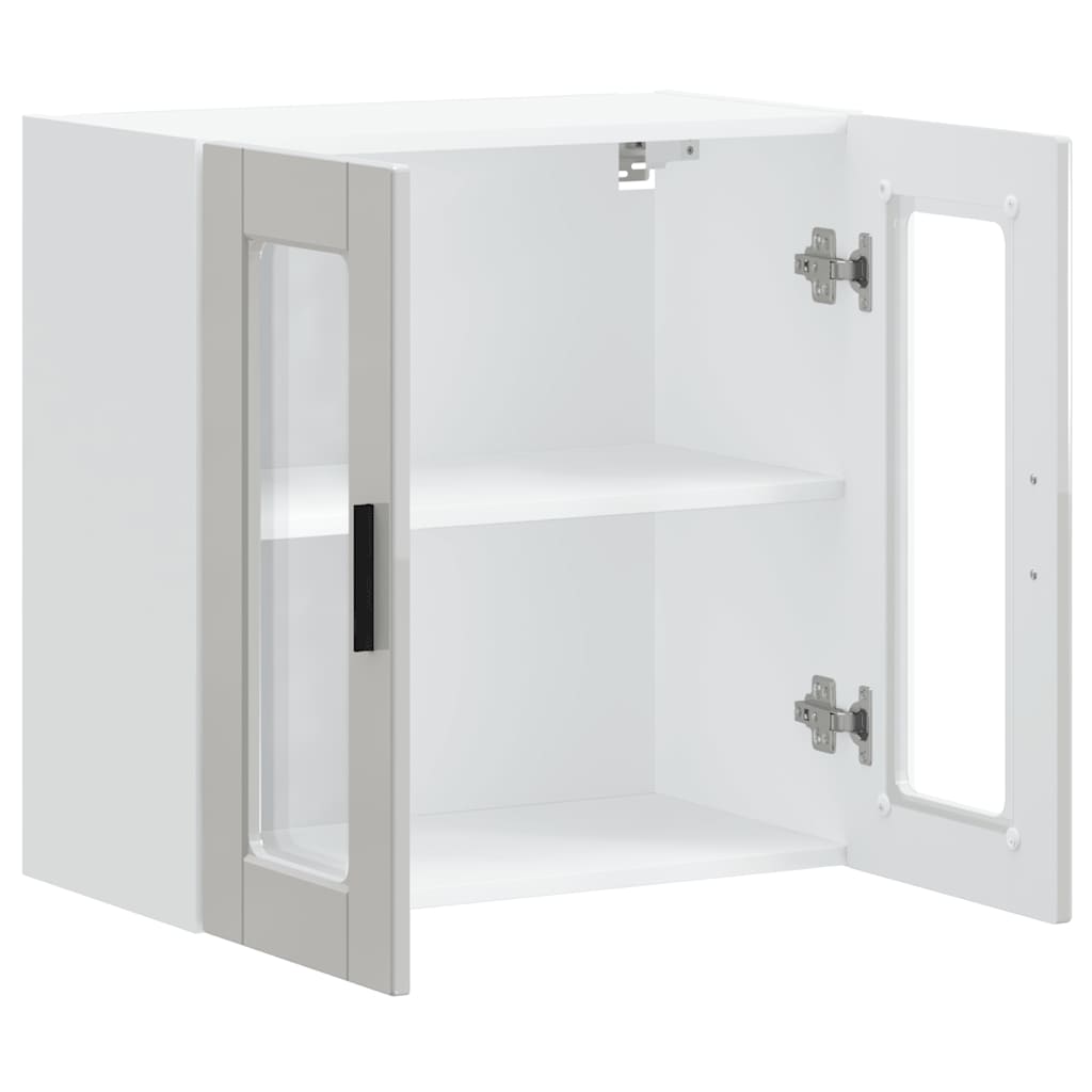 Kitchen Wall Cabinet with Glass Door Porto High Gloss White