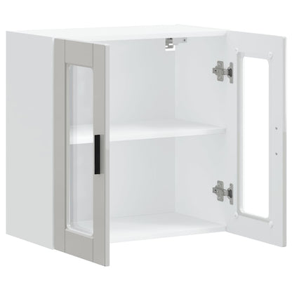 Kitchen Wall Cabinet with Glass Door "Porto" High Gloss White