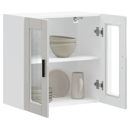 Kitchen Wall Cabinet with Glass Door Porto High Gloss White