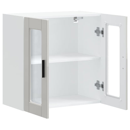 Kitchen Wall Cabinet with Glass Door Porto High Gloss White