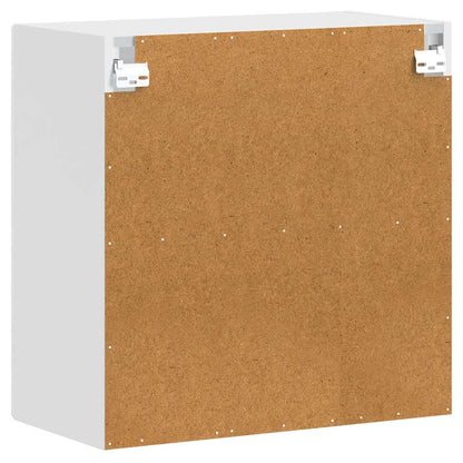 Kitchen Wall Cabinet with Glass Door "Porto" High Gloss White