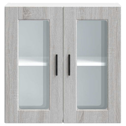 Kitchen Wall Cabinet with Glass Door Porto Grey Sonoma