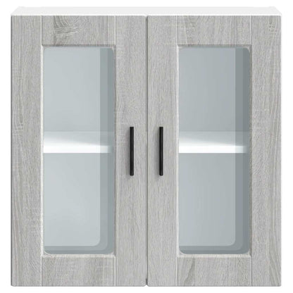 Kitchen Wall Cabinet with Glass Door "Porto" Grey Sonoma