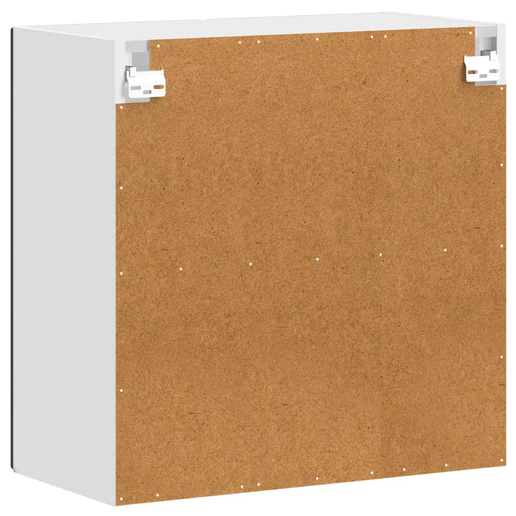 Kitchen Wall Cabinet with Glass Door "Porto" Brown Oak