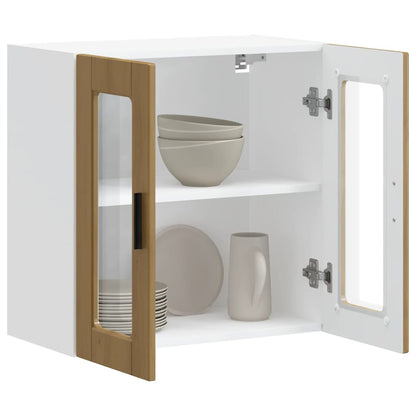 Kitchen Wall Cabinet with Glass Door "Porto" Artisan Oak