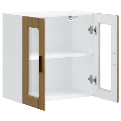 Kitchen Wall Cabinet with Glass Door "Porto" Artisan Oak